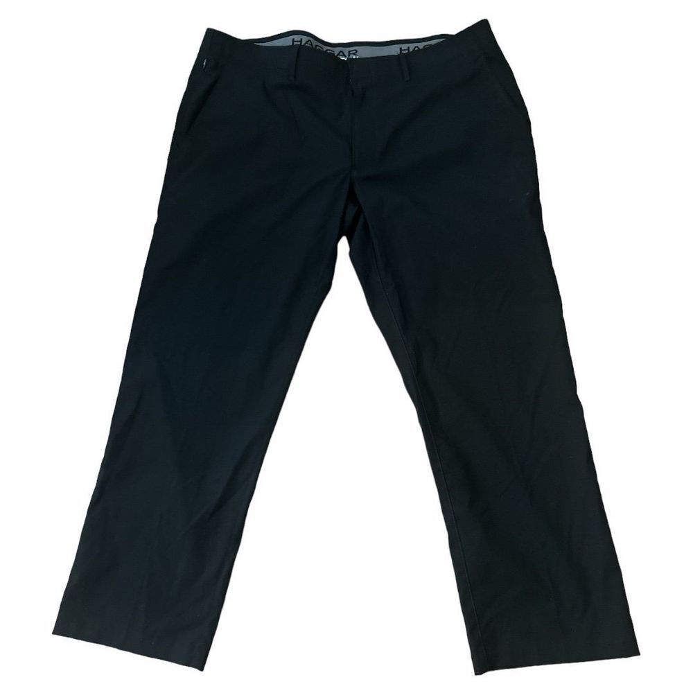 Mens‎ Haggar Black Pants Size 40x29 - Picture 2 of 7